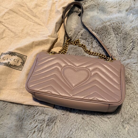 Gucci Marmont Medium Shoulder Bag - Pink-Beige - Picture 2 of 8